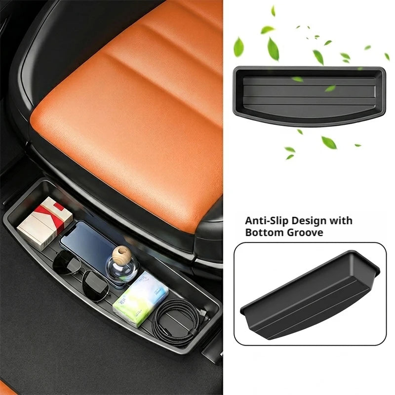 Under Seat Storage Box Universal Car Seat Bottom Organizer