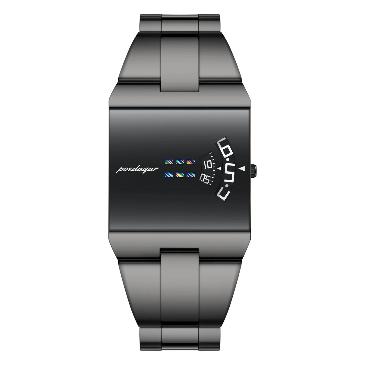 POEDAGAR Fashion Original Men Clock Waterproof Stainless Steel Creative