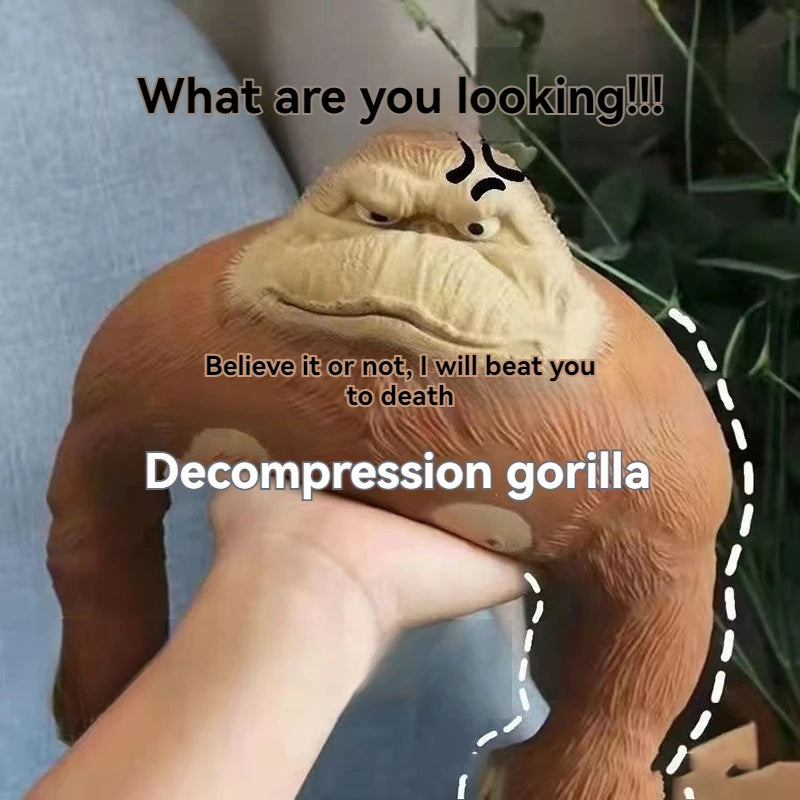 Fashion Antistress Gorilla Funny Gorilla Decompression Toy Doll Decompression Creative Toy Indestructible Soft Gorilla Statue
