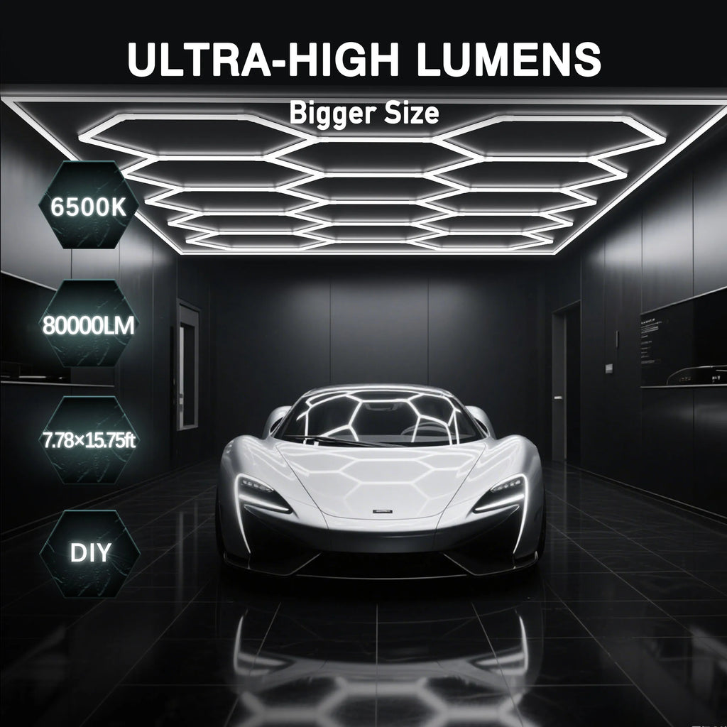 Hexagon LED Garage Light 700W 80000LM