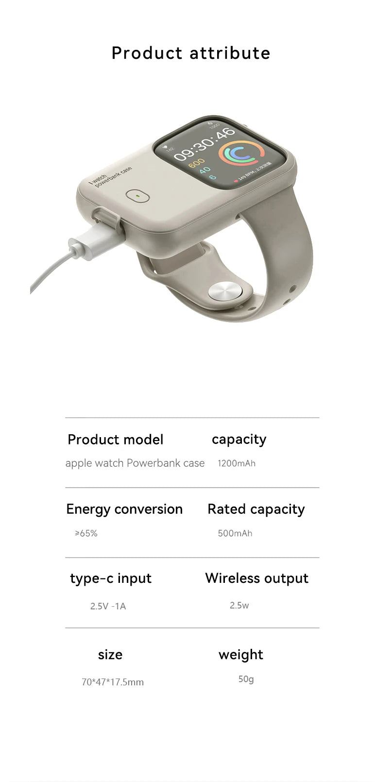 Portable Wireless Charger Power Bank For Apple Watch 10 46mm 40 41mm SE Ultra 2 iWatch 45mm 44mm 49mm Magnetic Charging Station