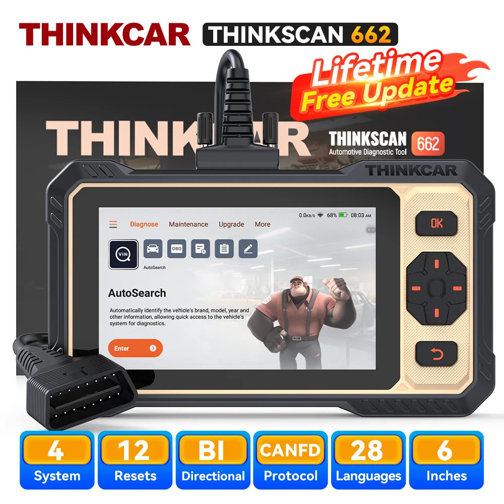 Thinkcar Thinkscan 662 Bi-directional Scan Tool Canfd Obd2 Scanner
