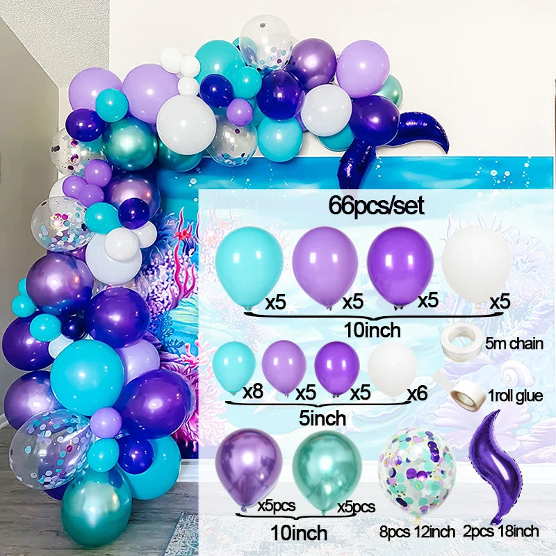 Mermaid Birthday Party Decoration Disposable Tableware Set Little Mermaid Tail Plates Girl Mermaid Party Supplies Wedding Decor