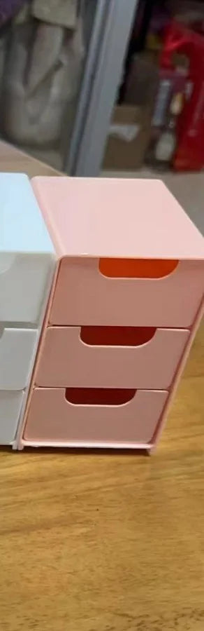 For Desk Perfect for Office Supplies Jewelry Cosmetics Storage Desk Organizer Mini Chic 3-Tier Drawer Organizer
