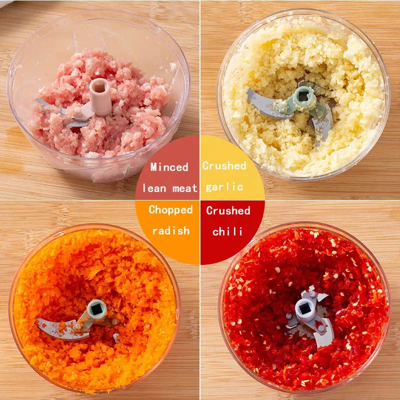 Garlic Chopper Manual Chopper Chopper Blender Portable Manual Food Vegetable Fruit Meat Grinder Kitchen tools