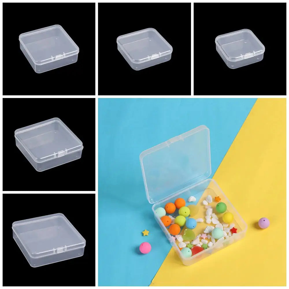 1pc Small Plastic Home Items Sundries Organizer Case Transparent Storage Box Jewelry Beads Container Fishing Tools Storage Box