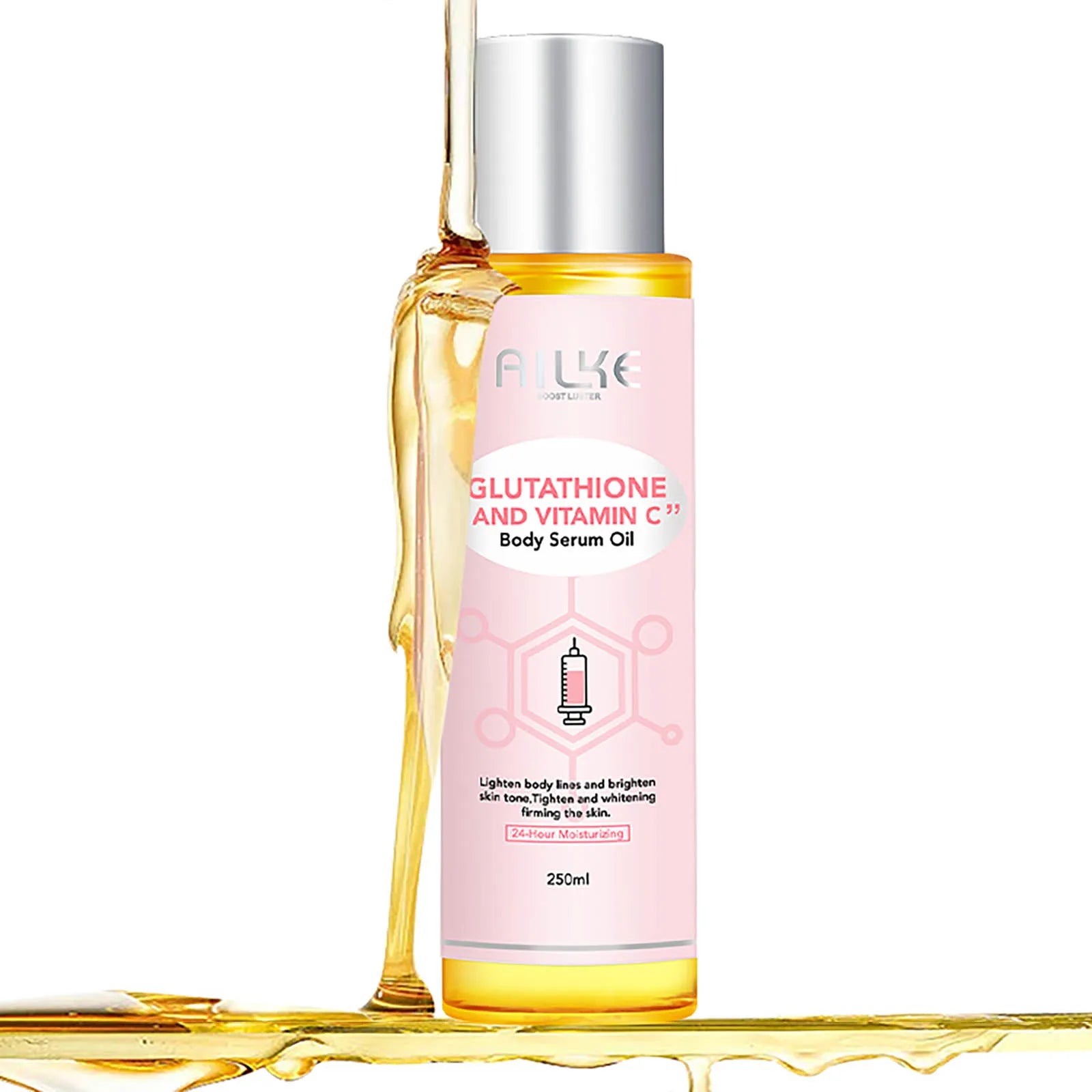 AILKE Whitening Remove Black Spots Facial Skin Care Lotion Moisturizing Cream Body Glutathion Vitamin C Black Skin Face New Set