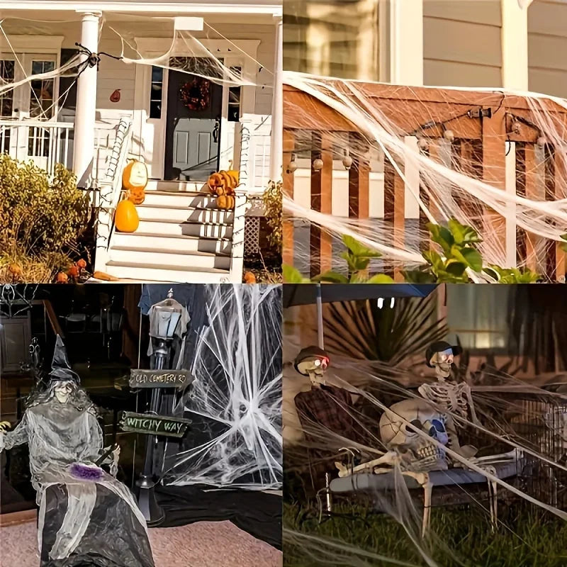 Stretchable Spider Webs with 2 Spiders Each