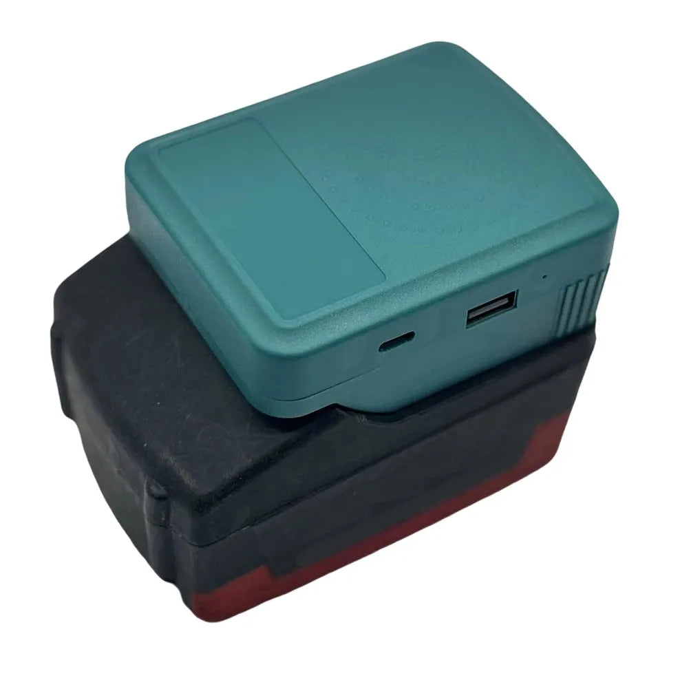 1-Pack Mobile Wireless Charger Adapter For Metabo 18V Li-ion Battery BS18LT, USB-QC 2.0/3.0 Type-C PD 2.0/3.0, 18W-20W
