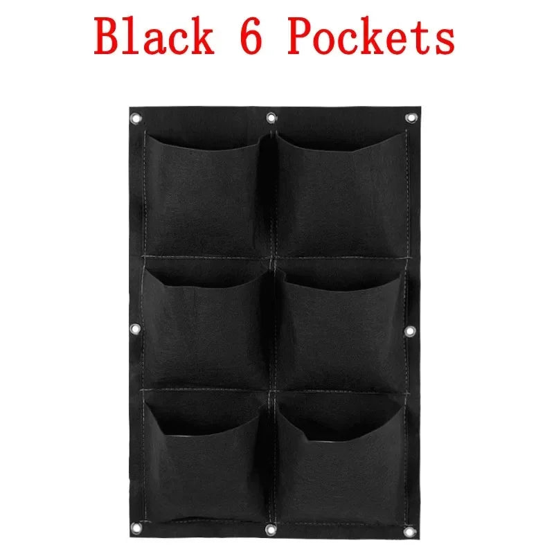 Wall Hanging Pockets Planting Bags Flower Pot Home Garden Grow Bag Garden Planter Vertical Seedling Plant Pot Home Decor Supply