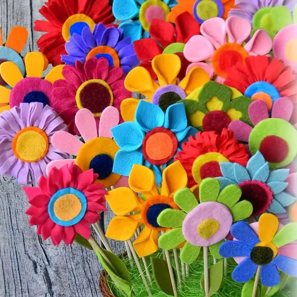 40pcs Vibrant Craftsmanship Felt - A Soft Non Woven Durable Process Material Suitable For Diy Sewing Splicing School Projects Ho