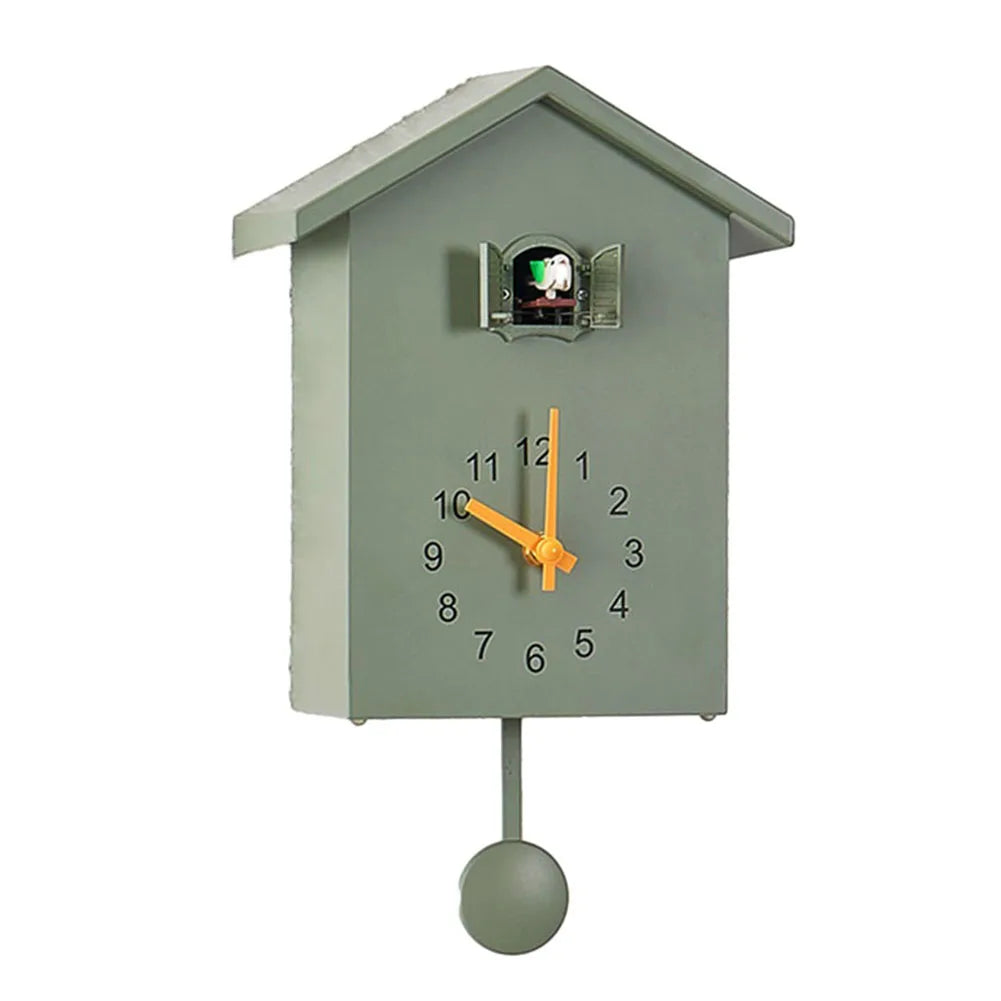1pc Cuckoo Clock Voices Call Bird House Wall Art Home Living Room Office Decoration Home Decor ABS Wall Clocks