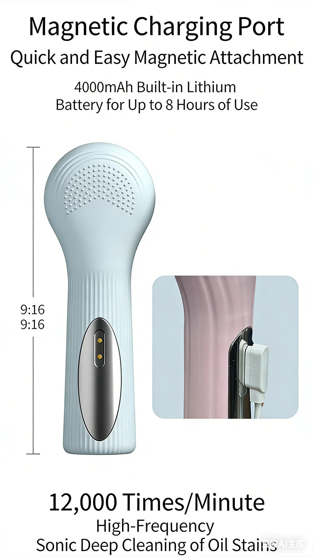 Double-Sided Eletrical Facial Cleansing Men Women Facial Cleansing Brush Heating Silicone Face Wash Brush Manual Clean Skin Care