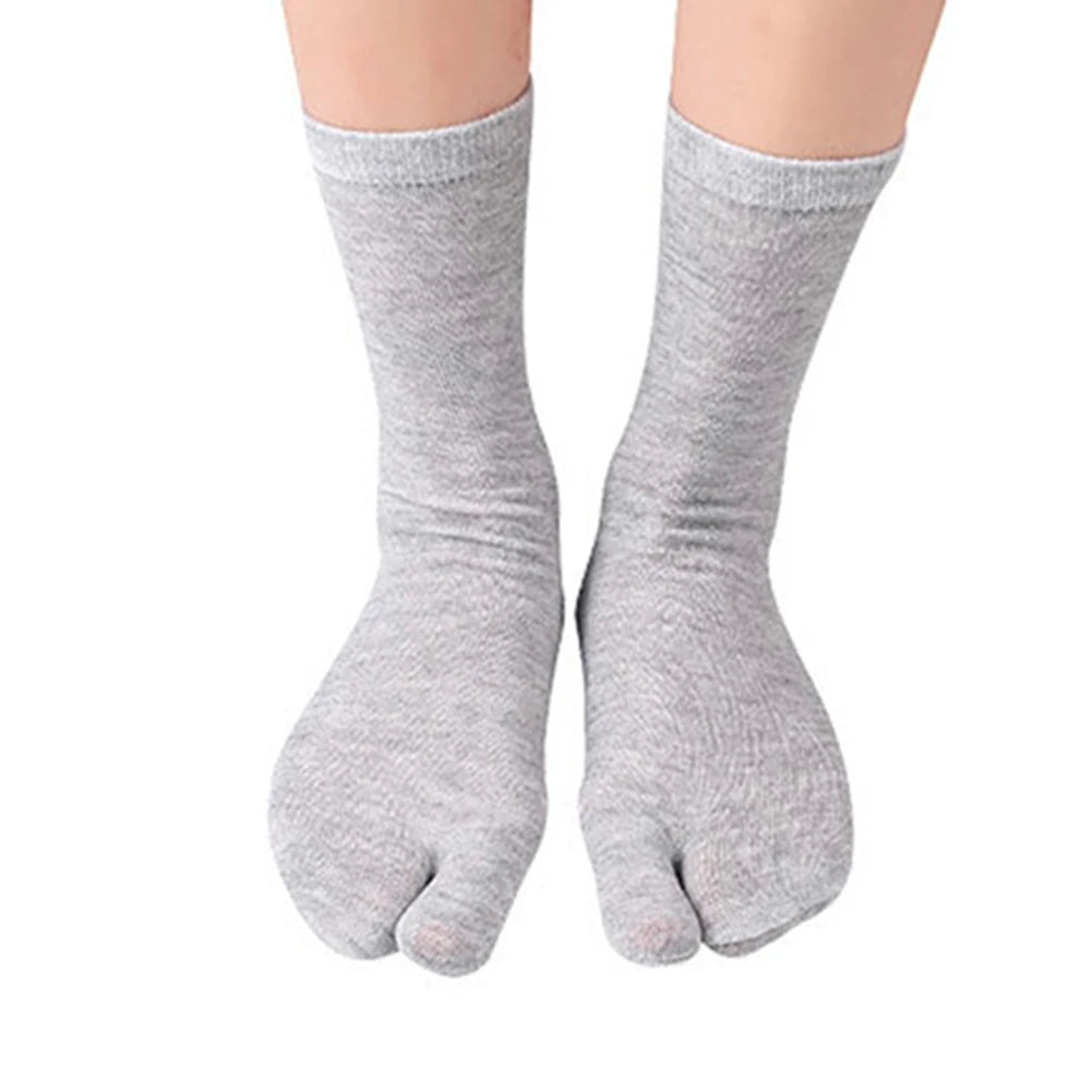 1-5Pair Japanese Style Two Finger Socks Unisex Clog Socks Polyester Toe Separation Socks Kimono Flip Flop Sandal Split Toe Sock