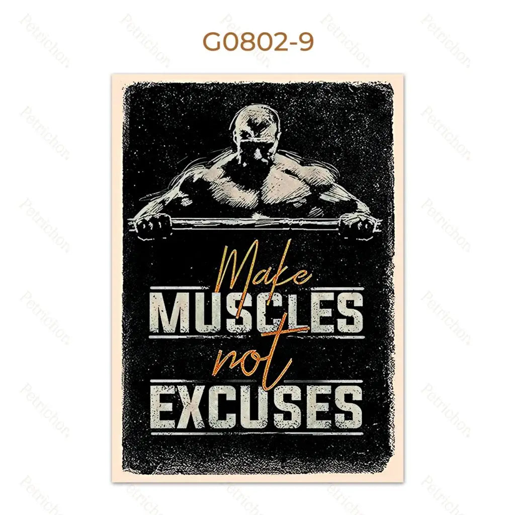 Muscle Motivation Inspirational Quotes Bodybuilding Wall Art Canvas Painting Posters Picture For Gym Fitness Office Home Decor