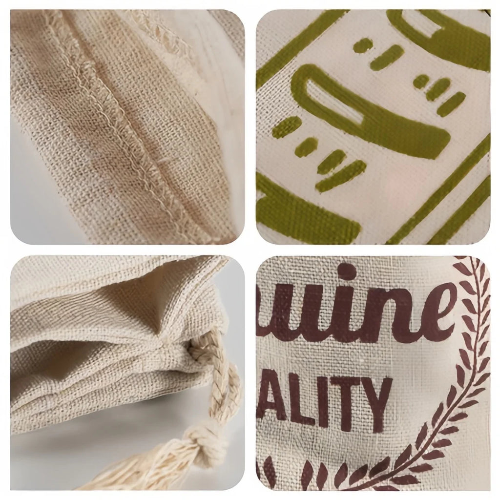 Reusable Linen French Loaf Bread Bags Portable Drawstring Bag for Homemade Kitchen Artisan Bread Fresh Friendly Keeping Storage