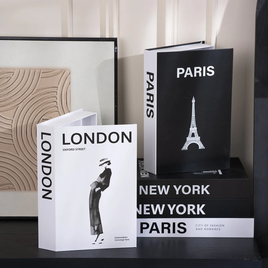 Luxury Fake Books Home Decoration Accessories for Living Room Fashion Fake Book Storage Box Simple Nordic Coffee Table Books