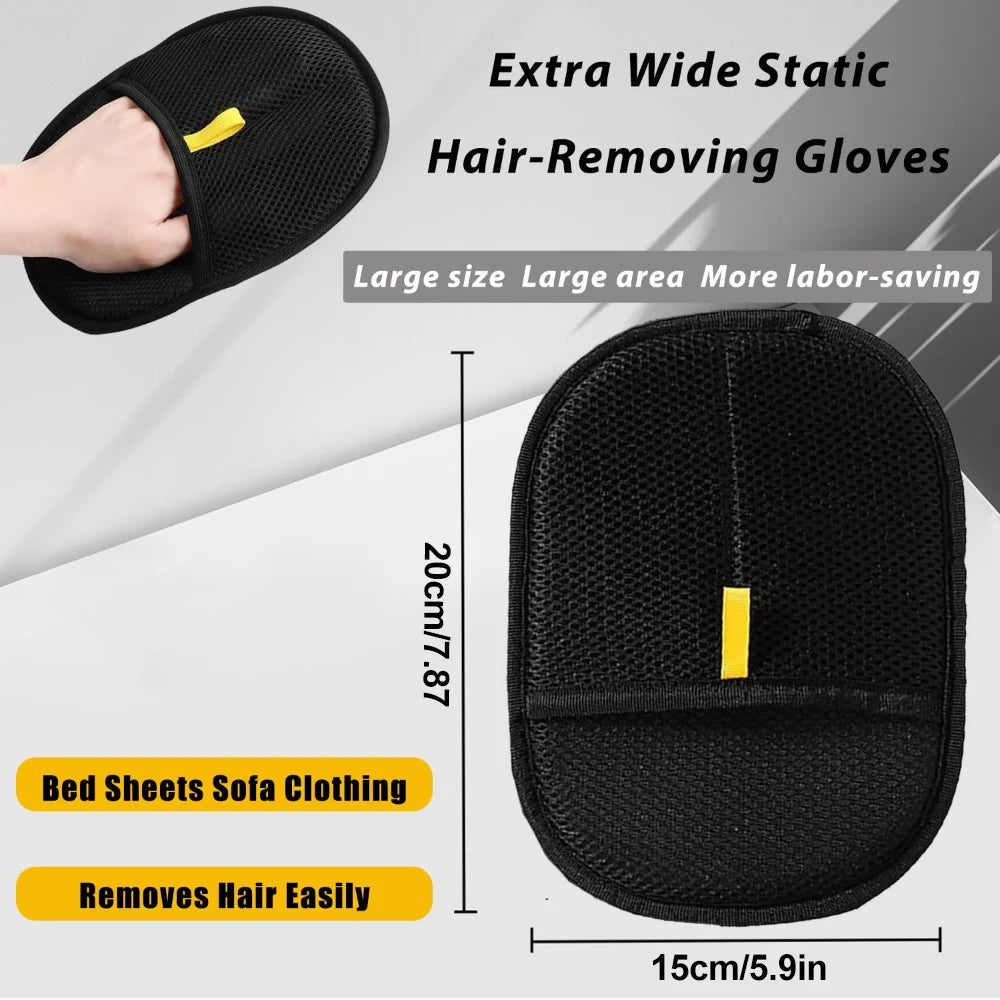 Pet Hair Remover Portable Washable Clothes Hair Dehairing Gloves