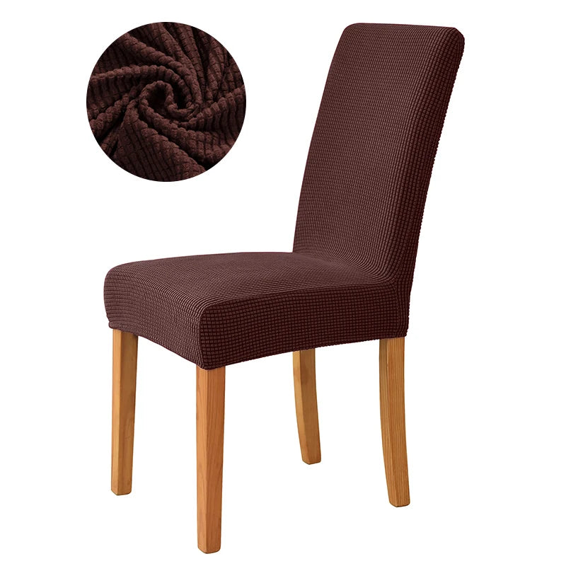 Elastic Dining Chair Cover Stretch Seat Slipcover Jacquard Spandex Protector Case for Kitchen Chair Seat Home Hotel Banquet