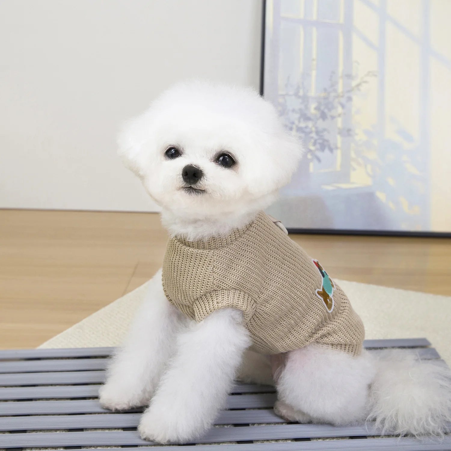 Dog Sweater for Small Dogs, Knitted Pullover Pet Apparel Winter Puppy Clothes for Chihuahua Yorkie