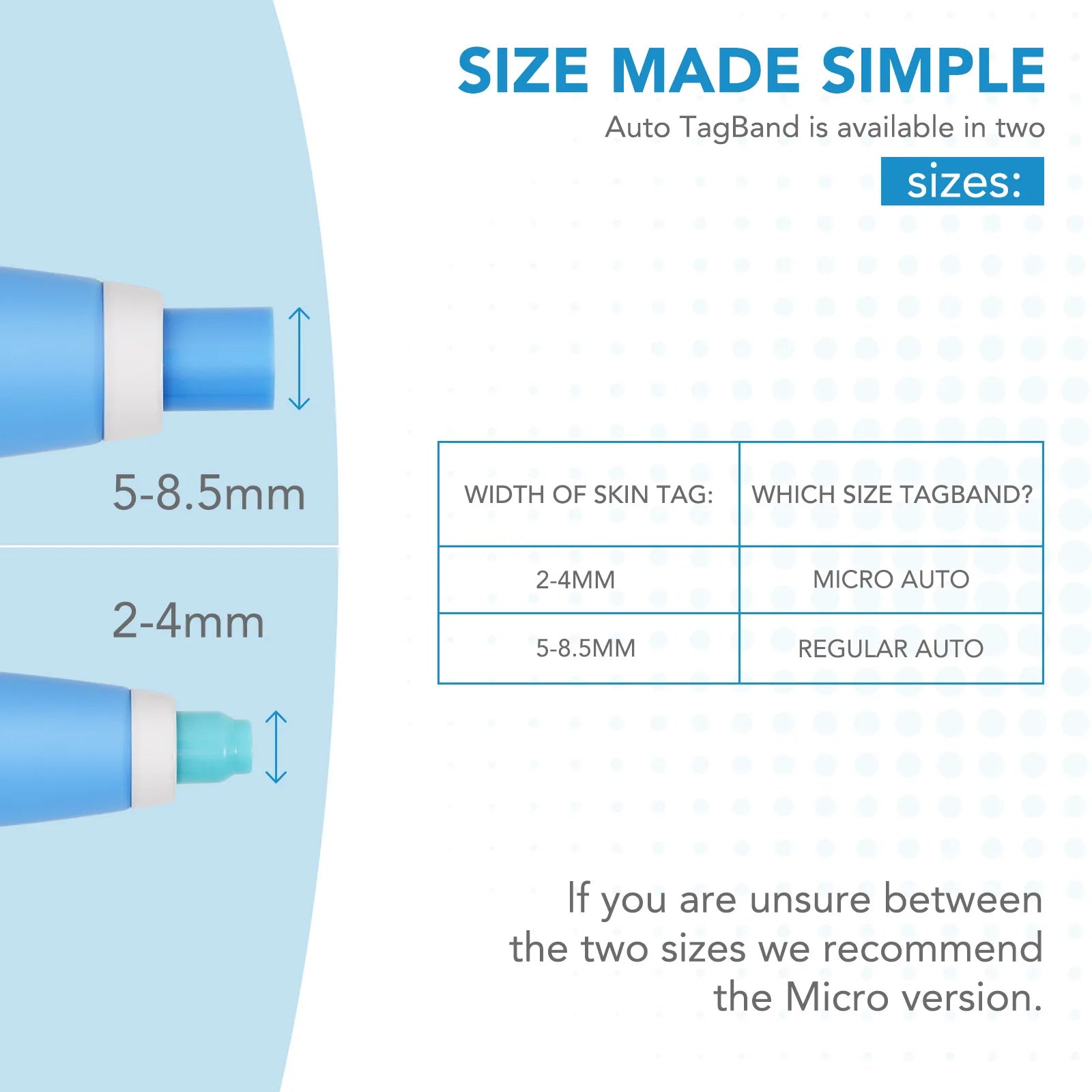 Auto Skin Tag Removal Kit For Small to Large Skin Tags 2-8mm With Cleansing Swabs and 2 Size Bands Easy To Use Skin Care Tool