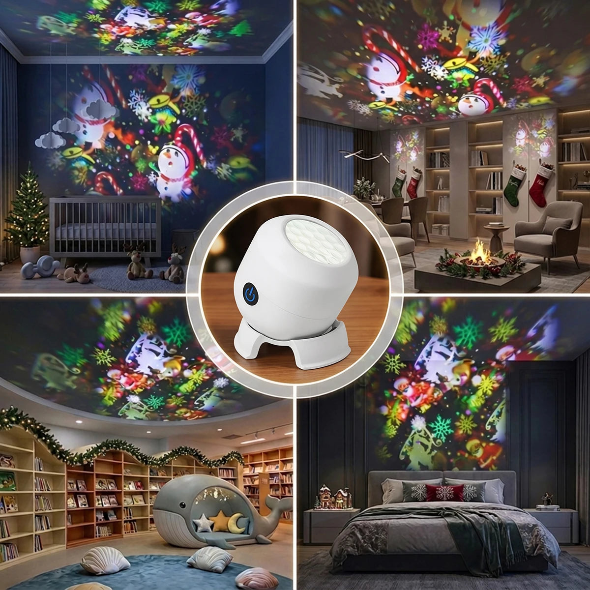 Christmas Projector Light 22 Patterns Rotating LED Projection Lamp