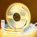 USB COB LED Strip with 3-Key Dimmer