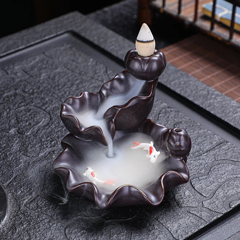 Creative Home Decor Backflow Stick Incense Burner Ceramic Censer Home Decoration Use In Home Teahouse Zen Yoga Decor Ornament
