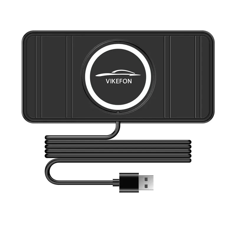 30W Fast Car Wireless Charger Pad for iPhone 15 14 13 12 Samsung Huawei AirPods Phone Non-slip Quick Car Wireless Charging Stand