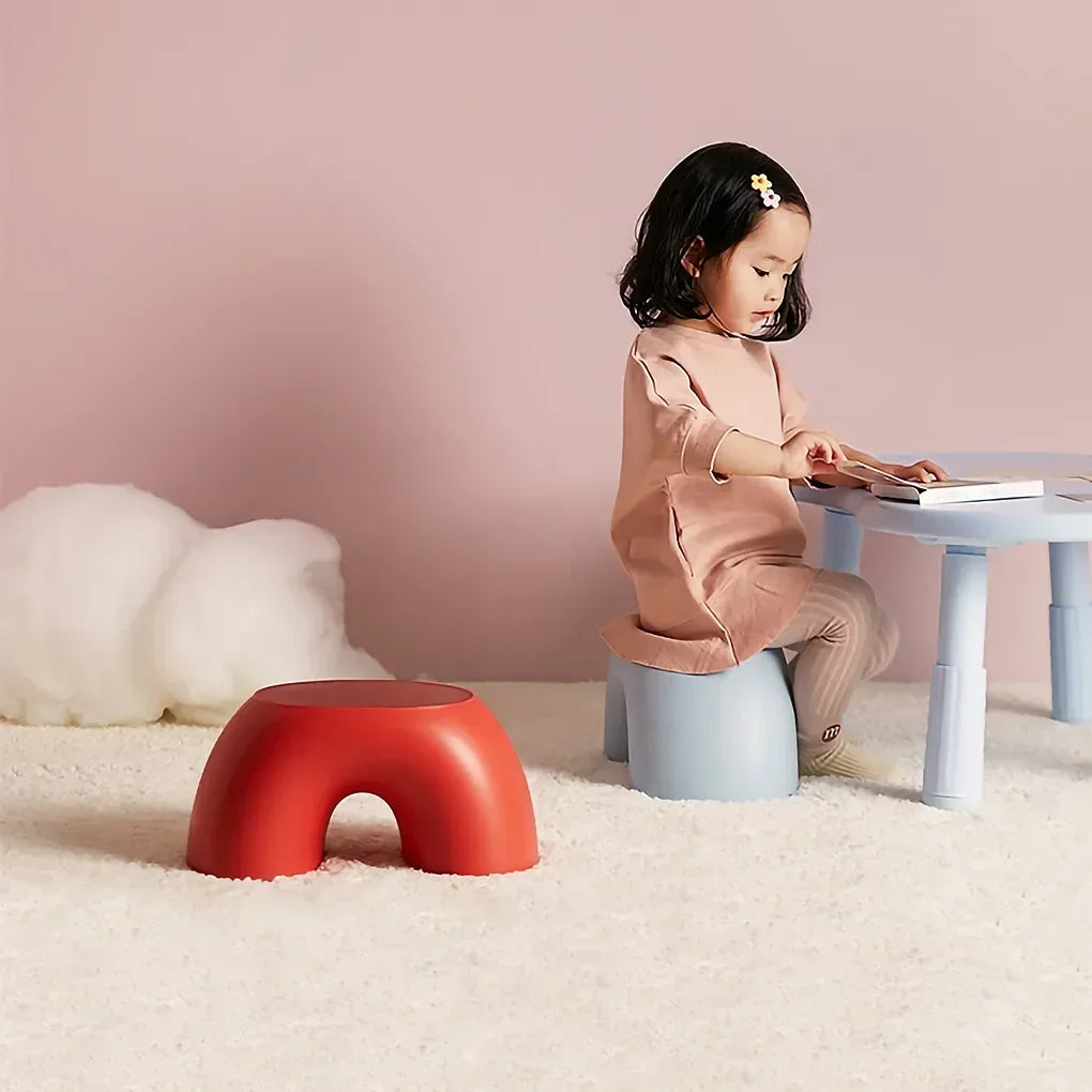 Stool Plastic Rainbow Shape Footstool Safety Kids Step Stool Seat