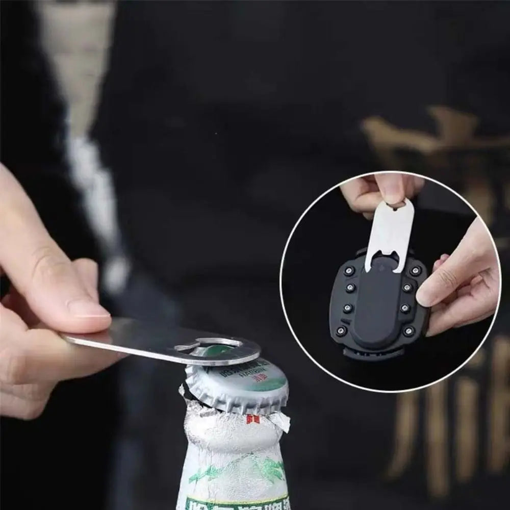 Beverage Top Cutter 2 in 1 Multifunctional Can Opener Non-slip Effortless Bottle Opener Quick Black Corkscrew Bar