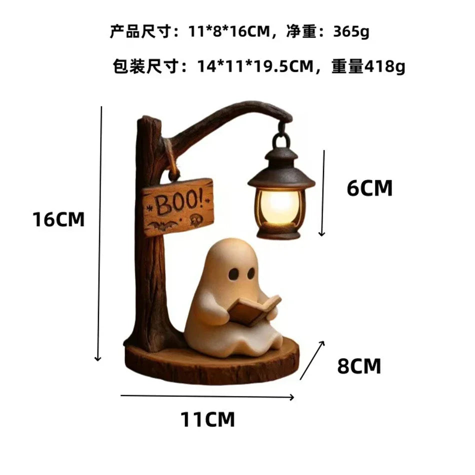 Halloween Witch Ghost 3D Lamp Lantern Decorative Resin Lantern
