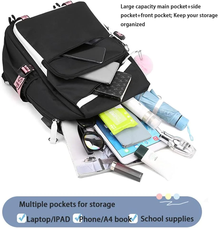 Mesuca Y2K Kawaii School Bag Backpack Cute Cartoon Girls Shoulder