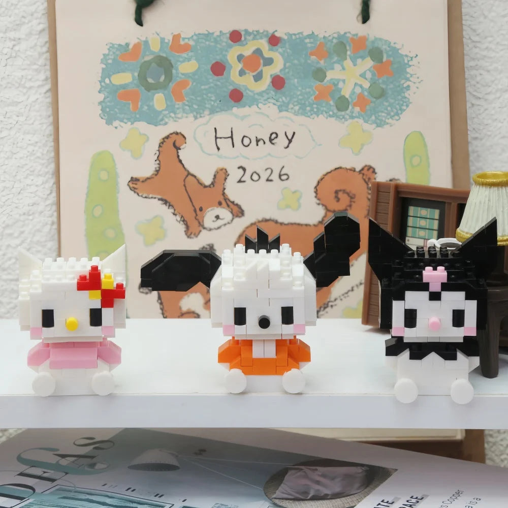 99 Style SANRIO Hello Kitty Building Blocks Cartoon Figures Kuromi
