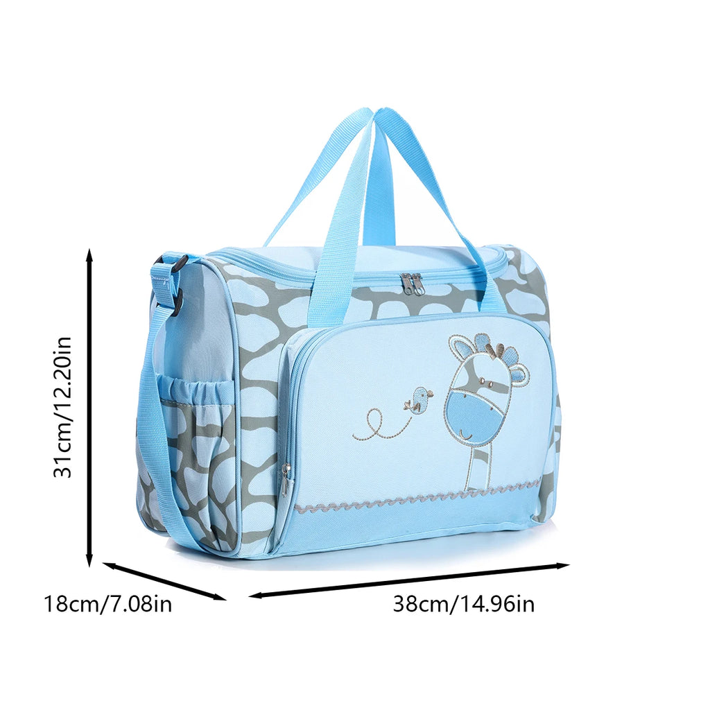 Fashionable Cartoon Embroidered Single Shoulder Mommy Bag