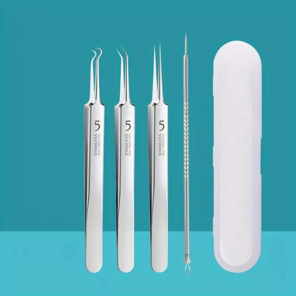 Stainless Steel 4/7/8pcs Acne Removal Tool Set - Blackhead