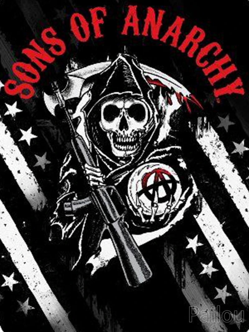 Son Of Anarchy 5D DIY Diamond Painting Full Round Drill Mosaic Death Skull Motorcycle Cross Stitch Handwork Home Decor