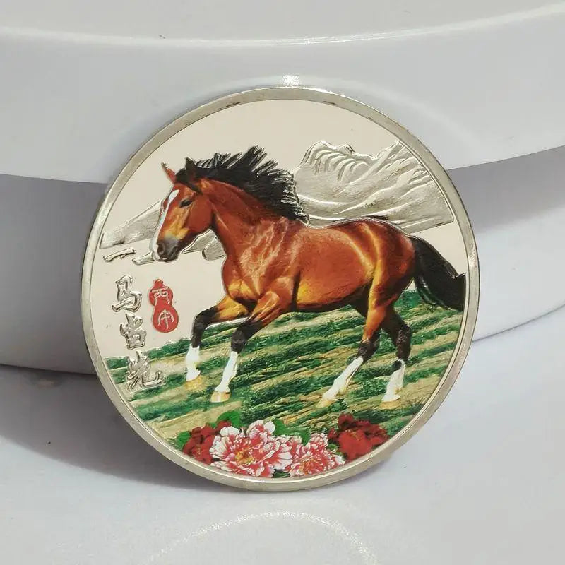 1PC  Metal Collection 2026 New Year Souvenir 40mm Chinese Coins Lucky Animal Horse Collectible Coins
