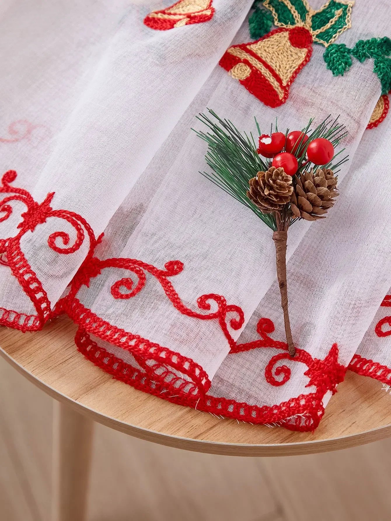 New Style of Snowflake Embroidered Window Screen Sweet Christmas Tulle Curtains Living Room Bedroom Transparent Yarn