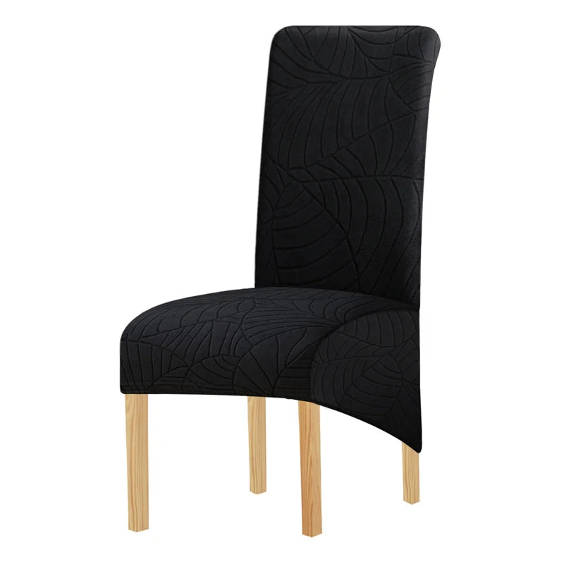 1PC Jacquard Chair Cover Stretch XL Size Long Back Chair Covers Seat Covers For Wedding Dining Room Home Kitchen Chairs