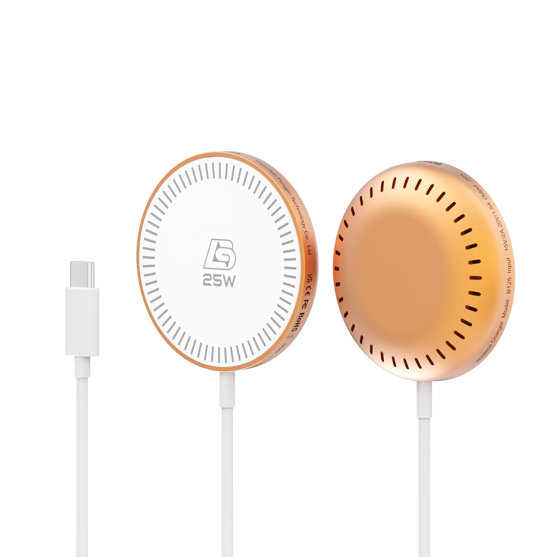 Bonola Magnetic Wireless Charger for iPhone Air/17/17Pro/17Pro Max 25W Fast Wireless Charging with Type C Cable for 16 Pro Max