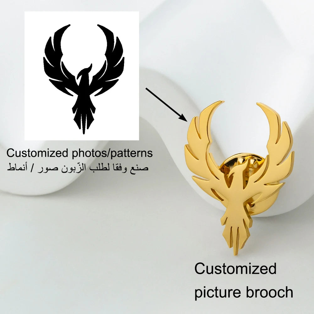 Personalized Company Logo Painting Image Custom Brooch Lapel Pins