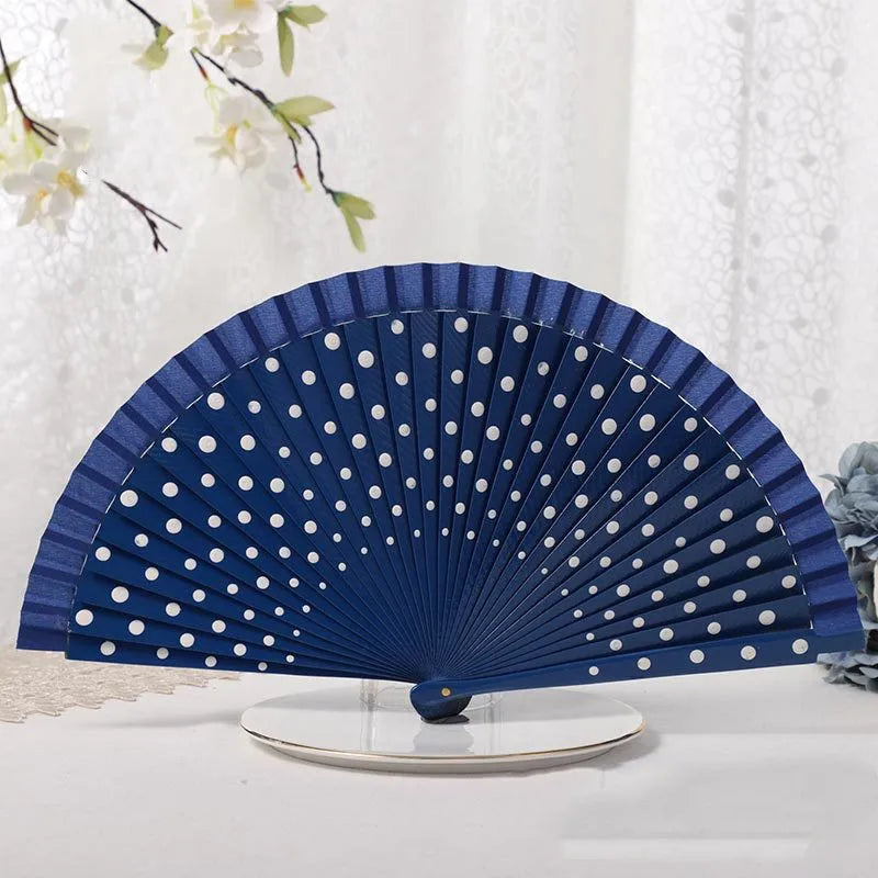 1pc Spanish Dance Performance Wooden Fans  Wedding Decoration Clothing Accessories Folding Fan