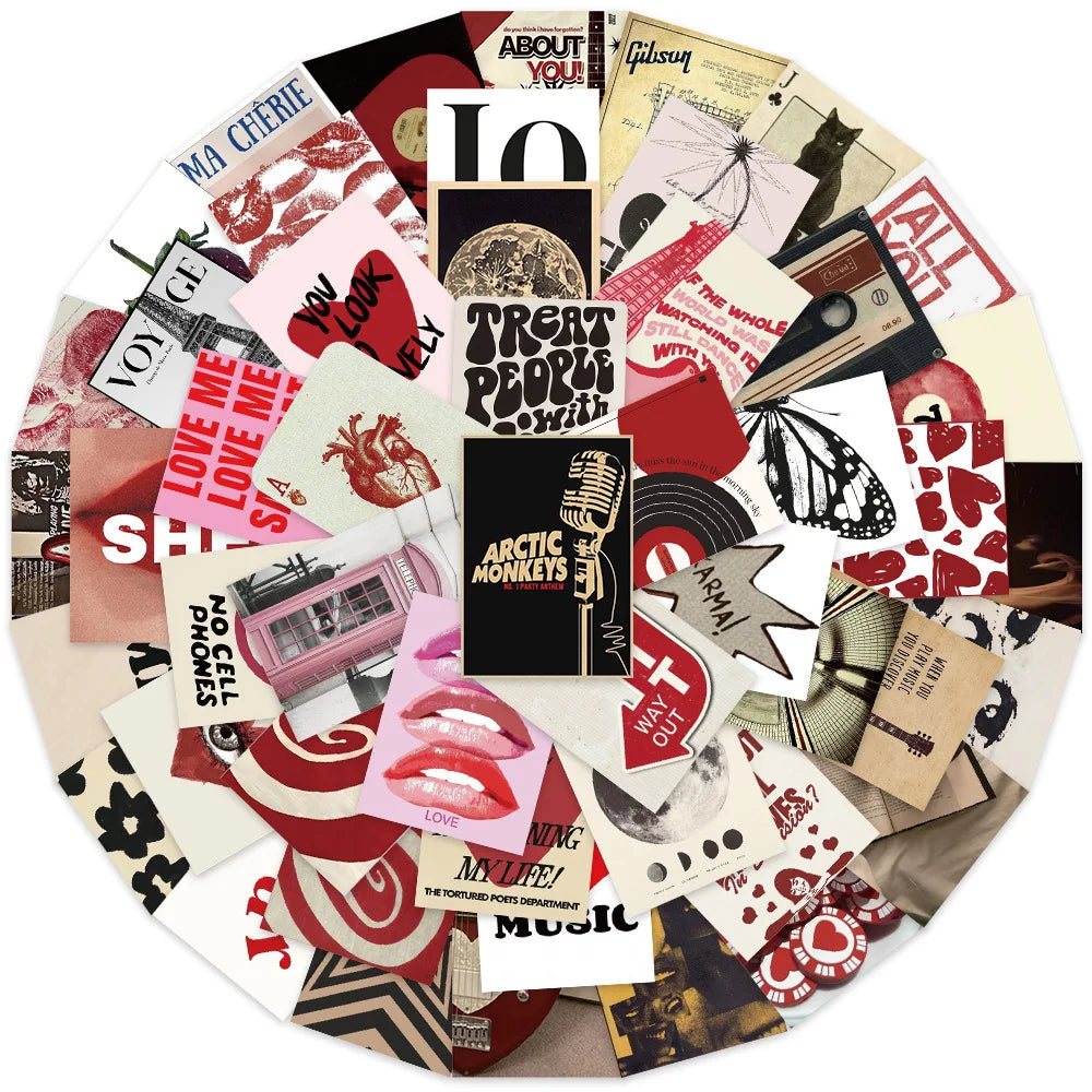 Y2K Retro Sticker Pack – 50pcs Waterproof Vinyl Decals