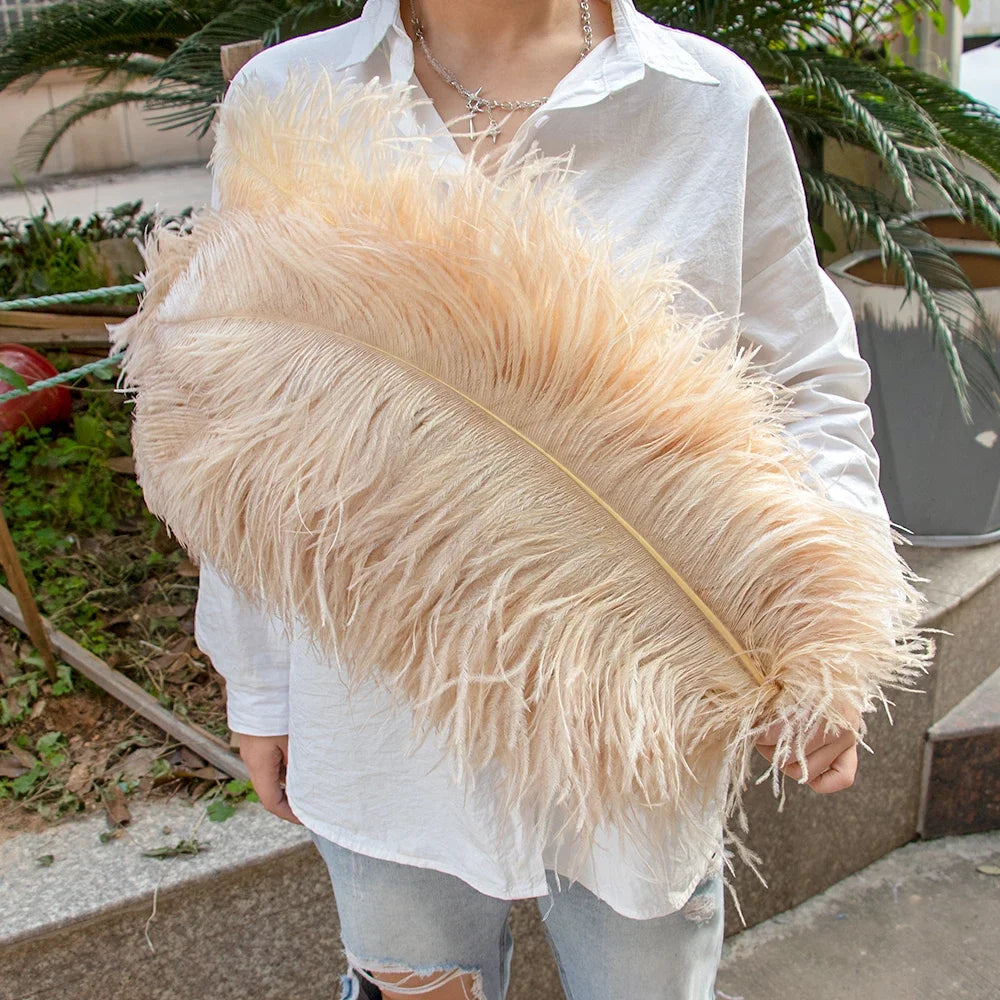 Wholesale 10PCS Natural Ostrich Feathers 15-55cm for Crafts Wedding Party Home Decor Ostrich Plumes Table Centerpiece Feather