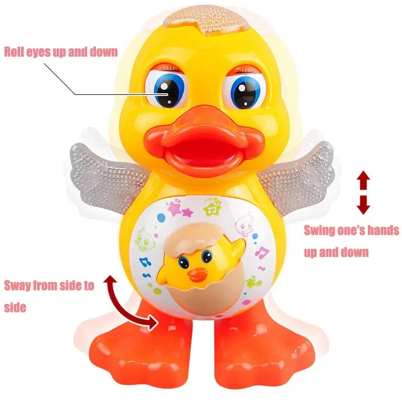 Electric Dancing Duck Toy Interactive Musical Animal with Flashing
