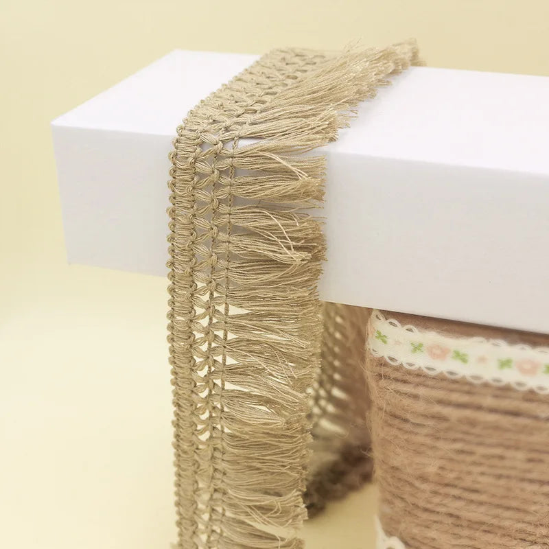 5Yard/Lot Color Cotton Fringed Lace Trim Tassel Wide 4CM Handmade DIY Garment Dress Scarves Curtain Tablecloth Sofa Accessories
