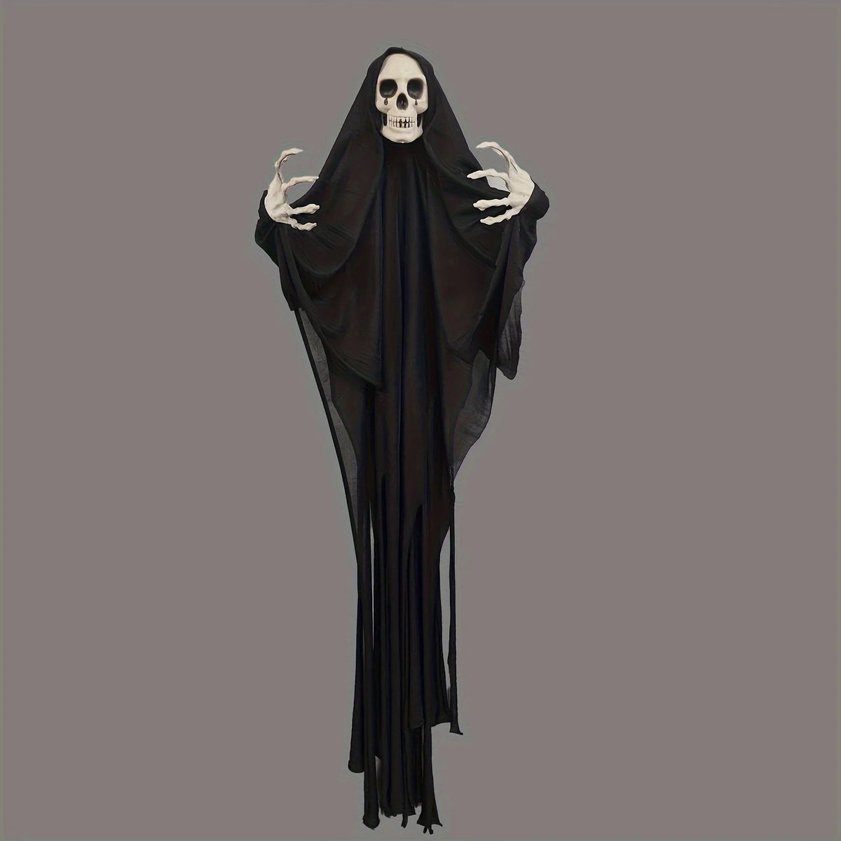 Classic Horror Ghost Doll Hanging Decorations for Halloween - Large Plastic and Fabric Spooky Skeleton Phantom Outdoor Pendants