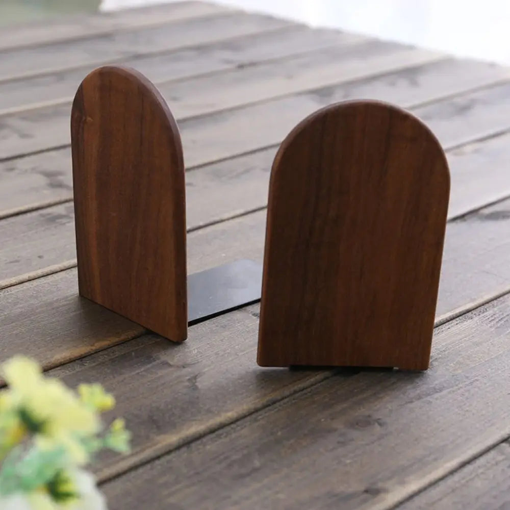 Display Holder Nature Wooden Bookends Beech Walnut INS Desktop Bookshelf Simple Desk Organizer Book Support Rack Minimalism