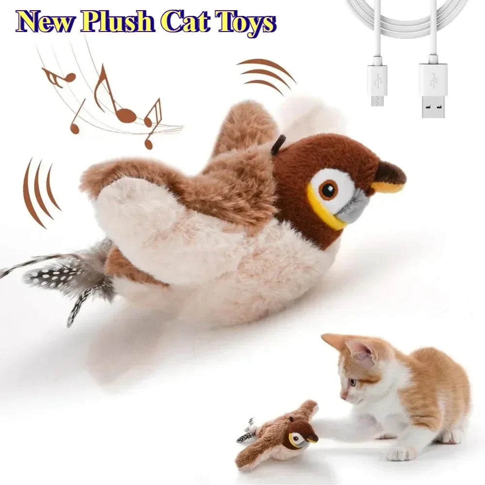 Hot Cat Interactive Toys Catnip Electric Pat Bird (with